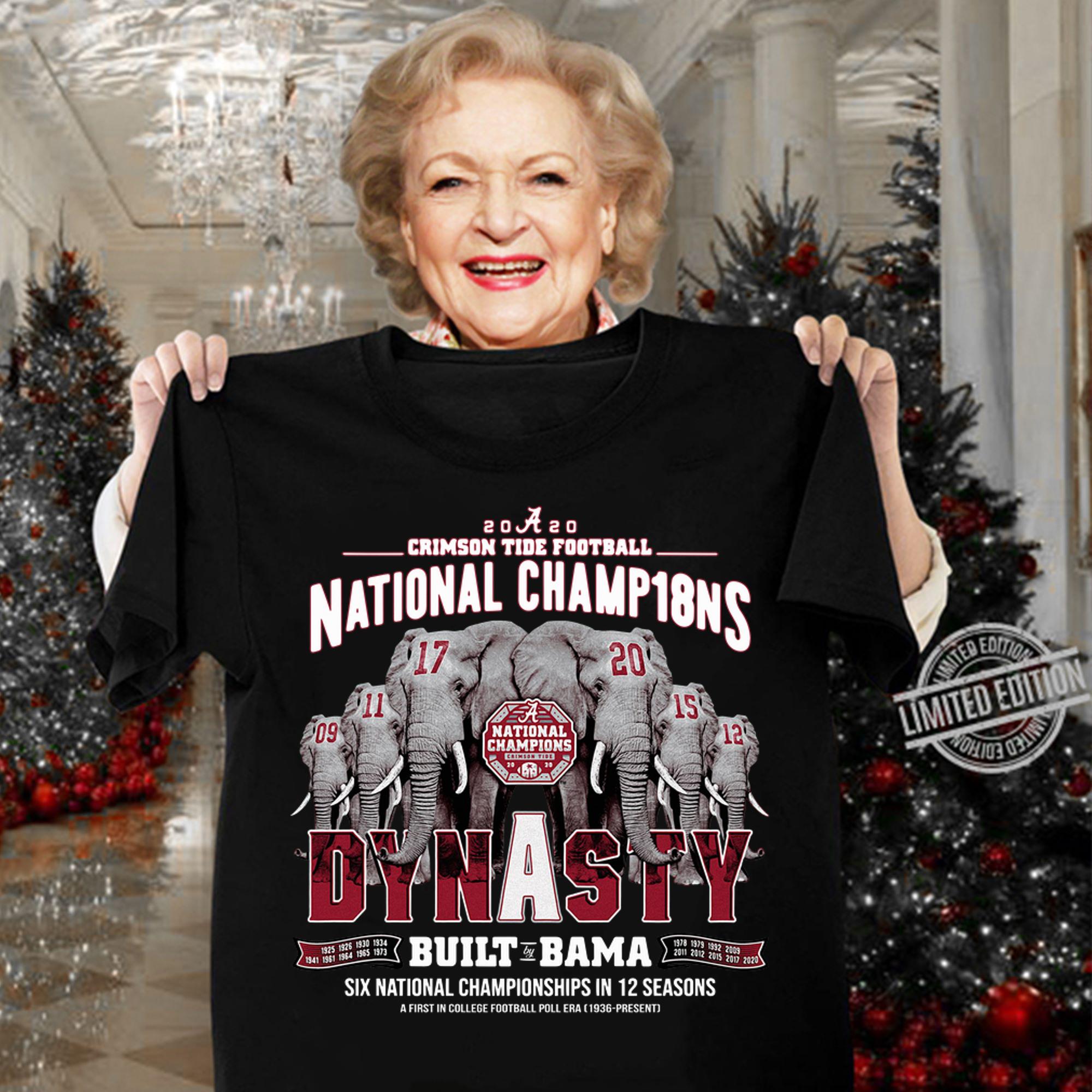 2020 Alabama Crimson Tide Football National Champ18ns Dynasty Built by Bama t-shirt woman shirt