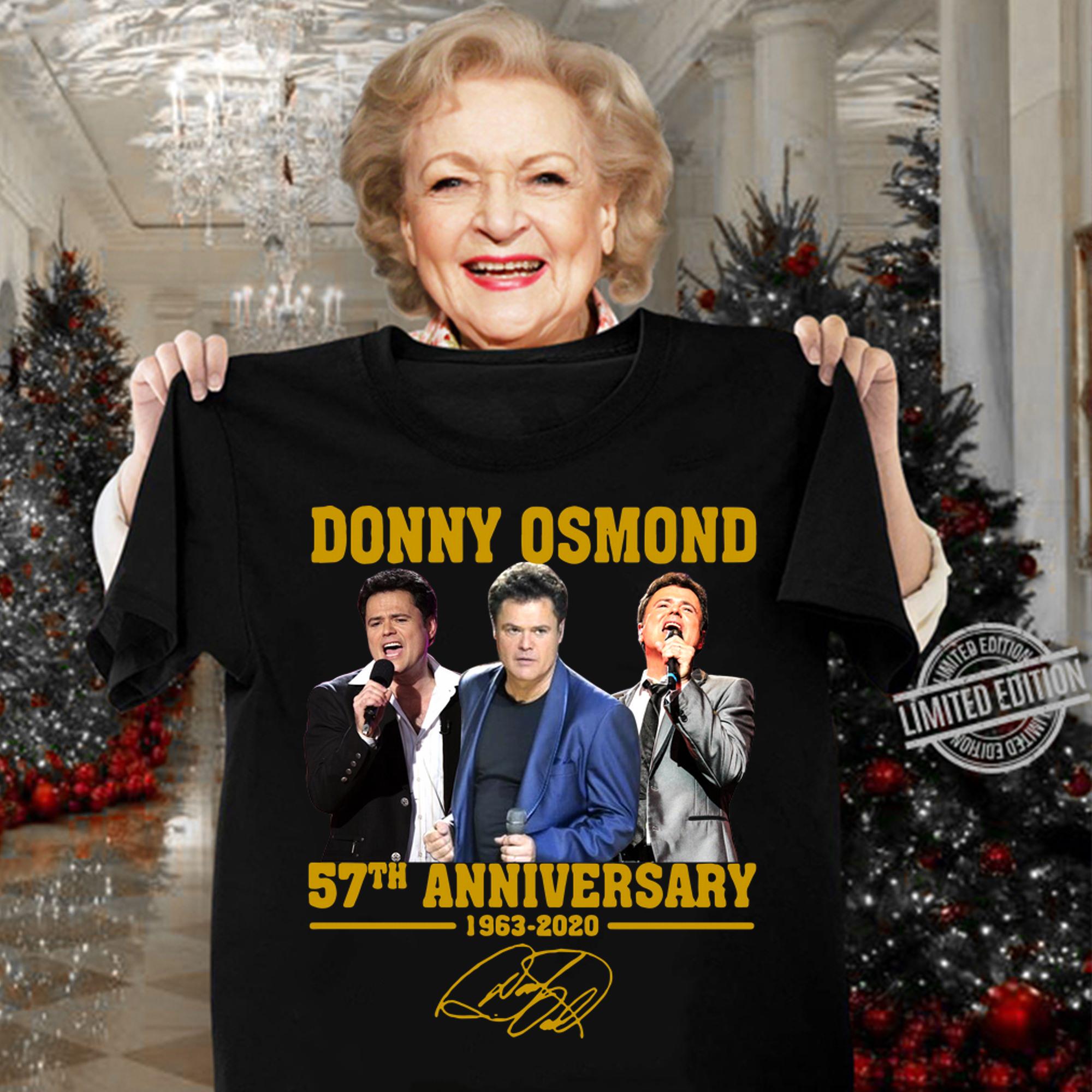 Donny Osmond 57th anniversary 1963 2020 signature t-shirt woman shirt
