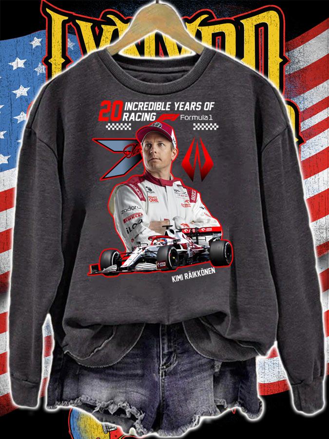 20 Incredible Years Of Racing Formula 1 Kimi Raikkonen t-shirt sweatshirt