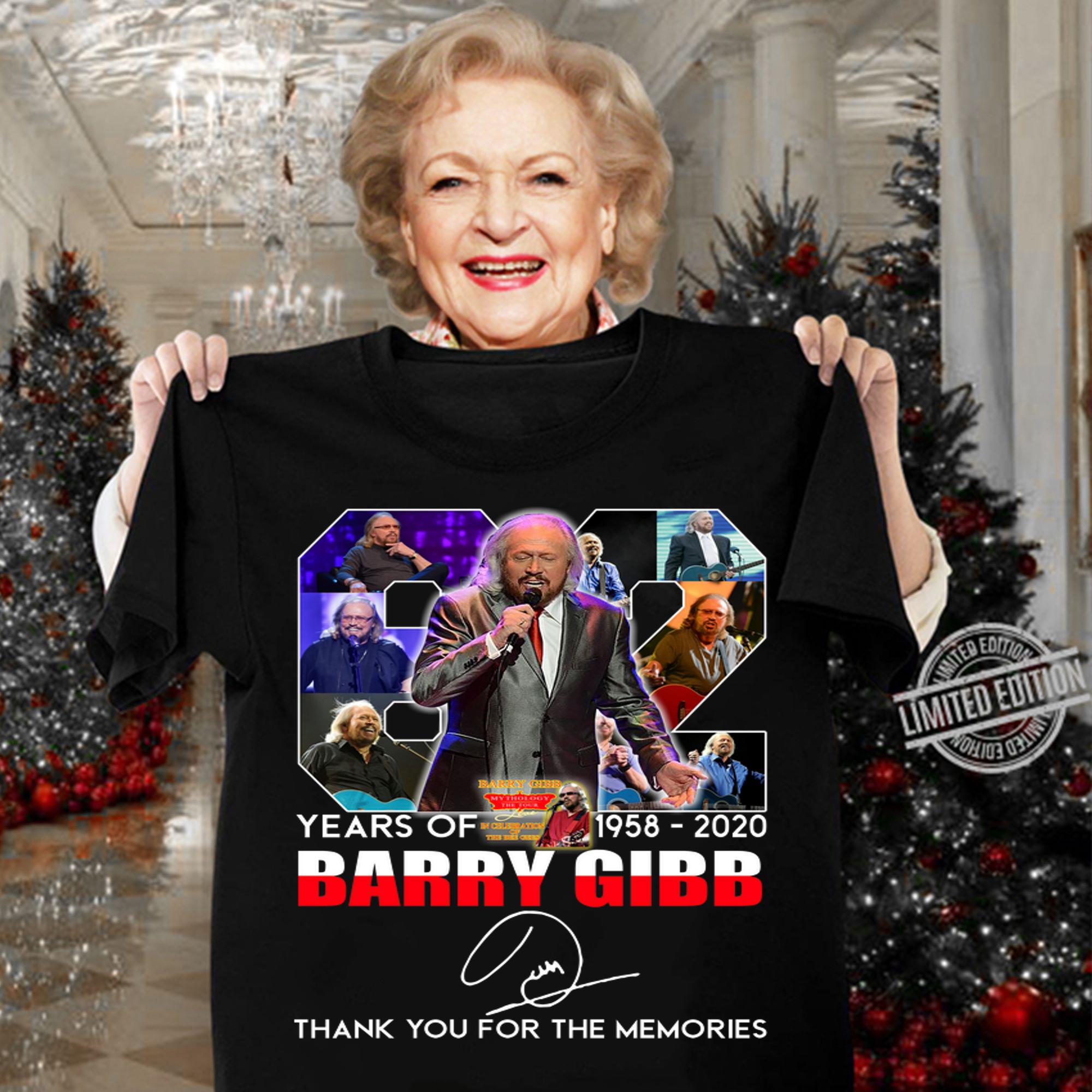 82 Years Of 1958-2020 Barry Gibb Signature t-shirt woman shirt