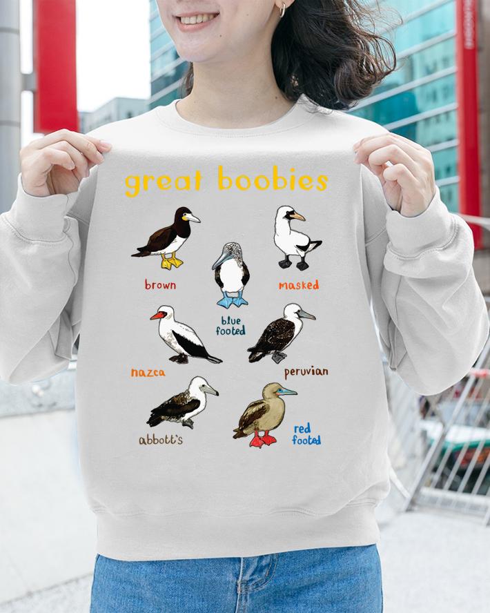 Great Boobies Brown Blue Footed Masked t-shirt sweatshirt