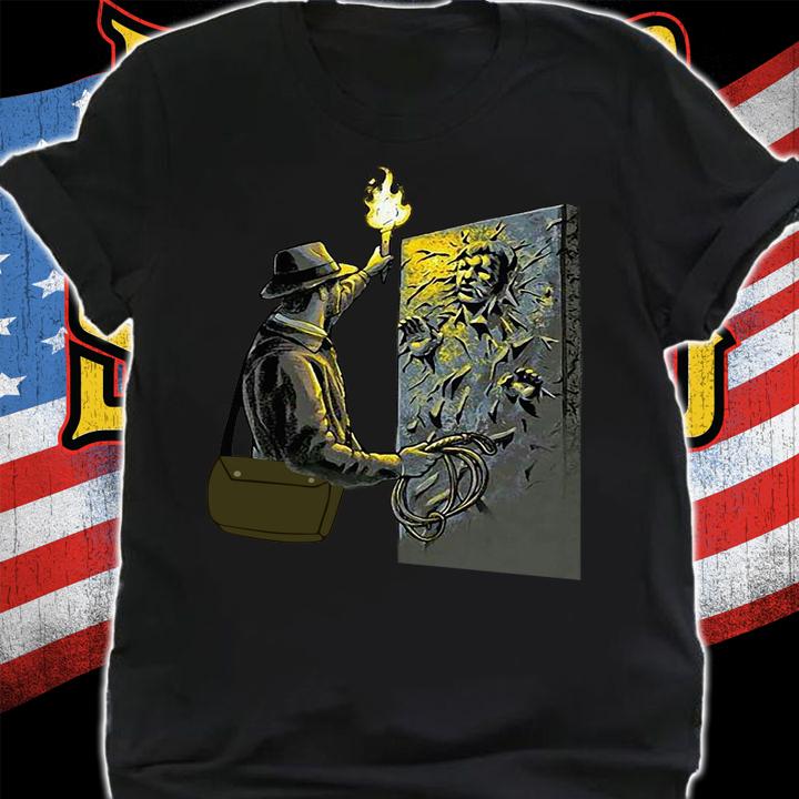 Indiana Jones Finds Carbonite Han Solo Star Wars t-shirt shirt