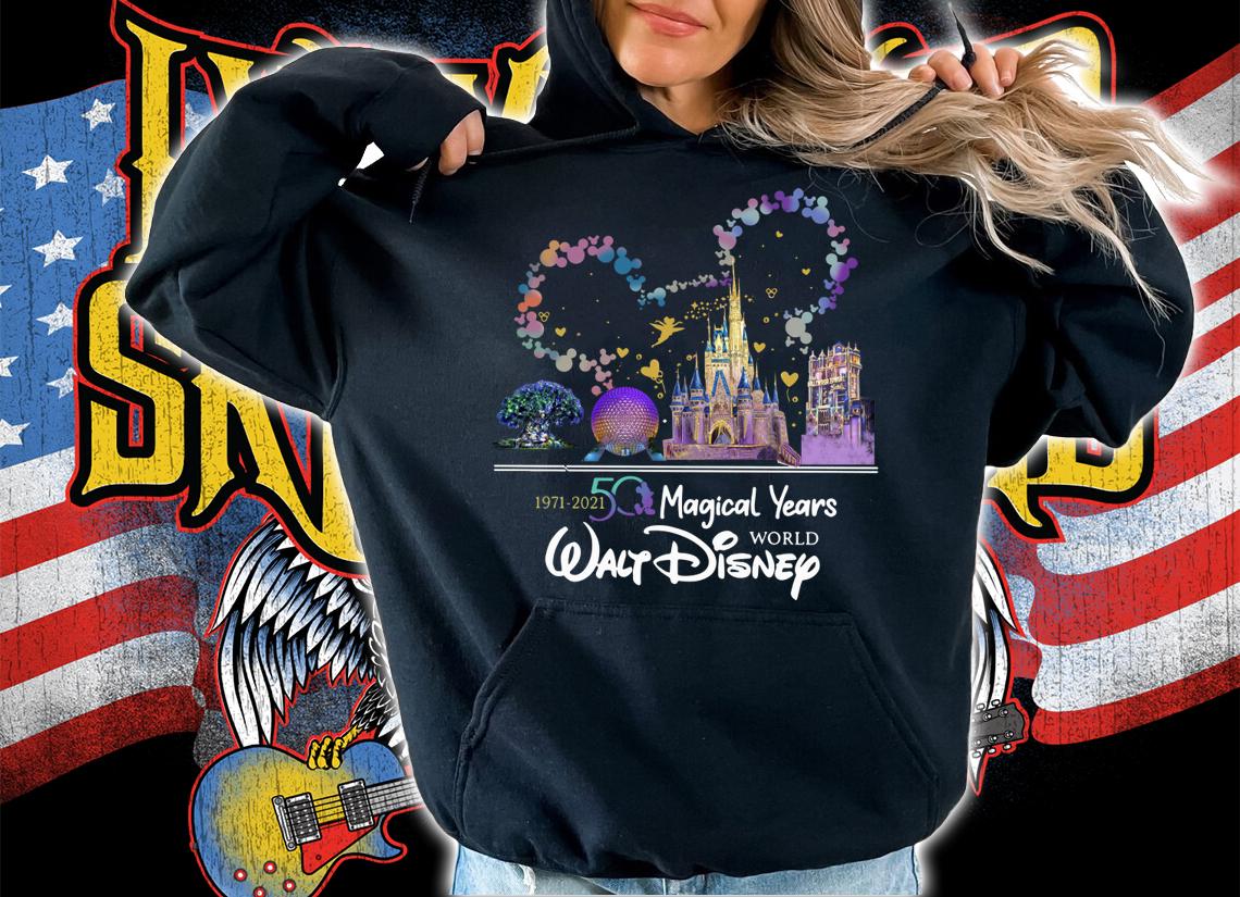 50th Anniversary Walt Disney World 1971-2021 Shirt, Mickey Mouse Ears t-shirt hoodie