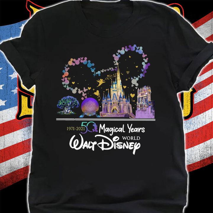 50th Anniversary Walt Disney World 1971-2021 Shirt, Mickey Mouse Ears t-shirt shirt