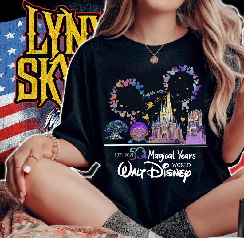 50th Anniversary Walt Disney World 1971-2021 Shirt, Mickey Mouse Ears t-shirt woman shirt