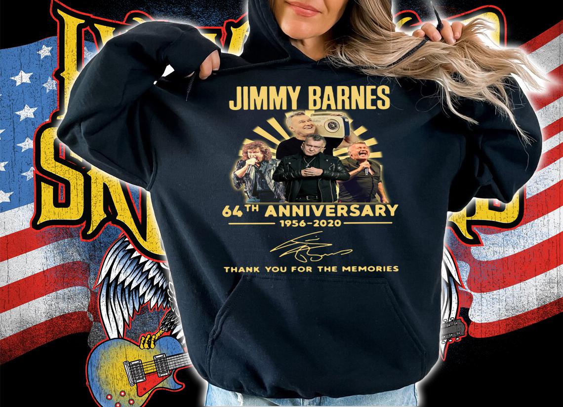 64Th Anniversary Jimmy Barnes 1956-2020 signature t-shirt hoodie
