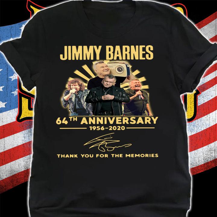 64Th Anniversary Jimmy Barnes 1956-2020 signature t-shirt shirt
