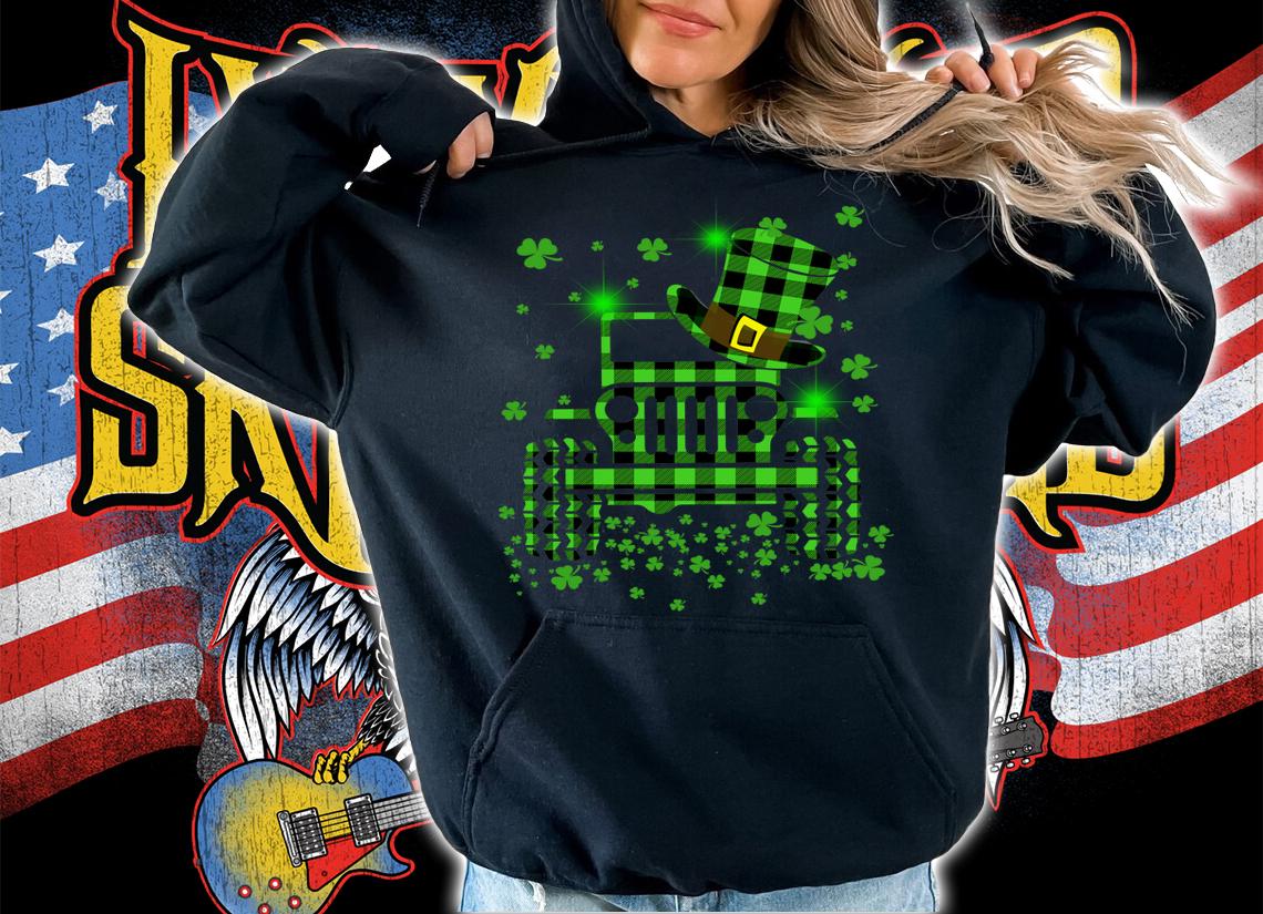 ST.Patrick’s Day Luck Driving Jeep t-shirt hoodie