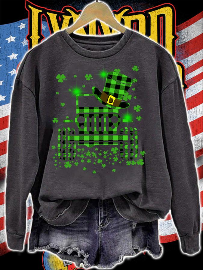 ST.Patrick’s Day Luck Driving Jeep t-shirt sweatshirt