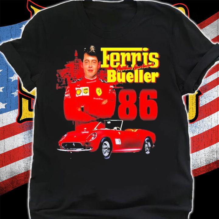 Ferris Bueller #86 Racing Porsche Race Car t-shirt shirt