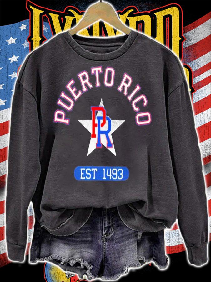 Bandera Puerto Rico Flag Baseball Boxing Shirt t-shirt sweatshirt