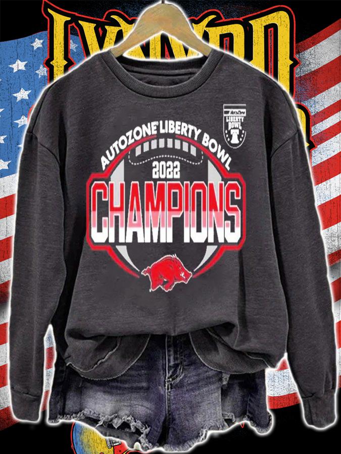 Arkansas Razorbacks 2022 Liberty Bowl Champions Student Section shirt t-shirt sweatshirt