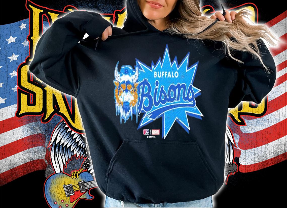 Buffalo Bisons Marvel's Defenders of the Diamond Burst shirt t-shirt hoodie