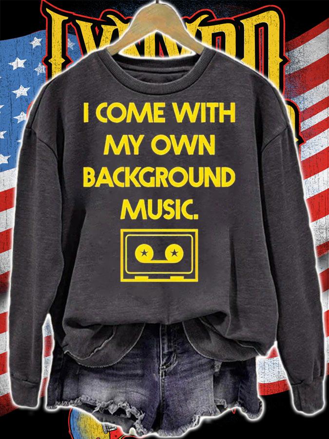 Chad Danforth I come with my own background music shirt t-shirt sweatshirt