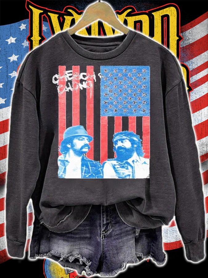 Cheech and Chong America Flag shirt t-shirt sweatshirt