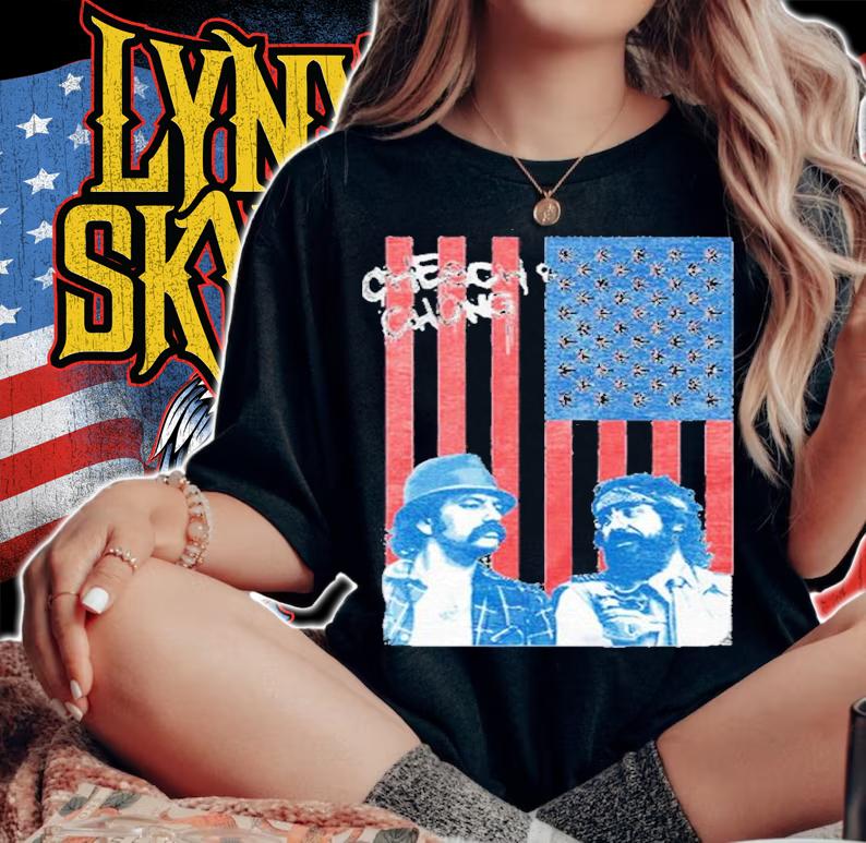 Cheech and Chong America Flag shirt t-shirt woman shirt