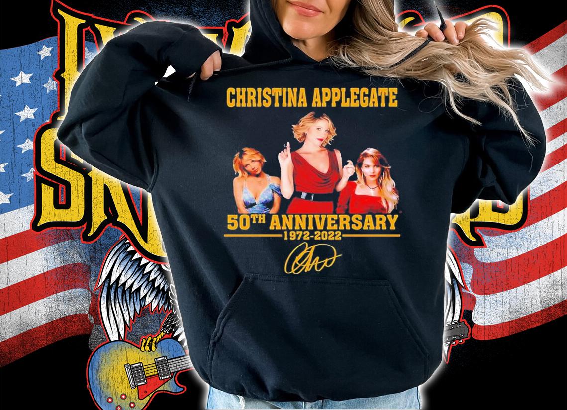 Christina Applegate 50th Anniversary 192-2022 Signature Shirt t-shirt hoodie