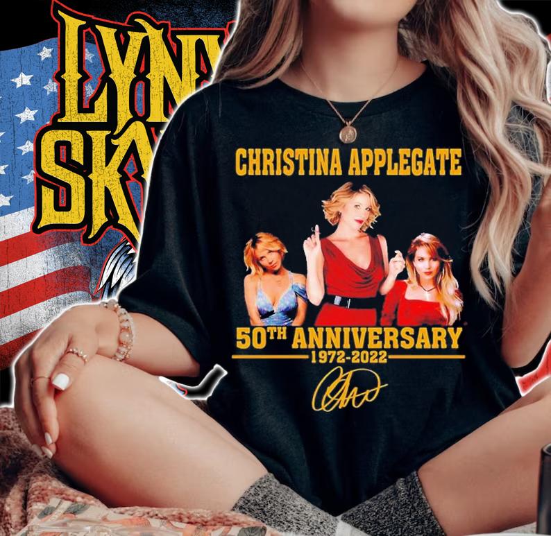 Christina Applegate 50th Anniversary 192-2022 Signature Shirt t-shirt woman shirt