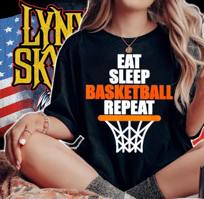 Eat sleep basketball repeat shirt t-shirt woman shirt