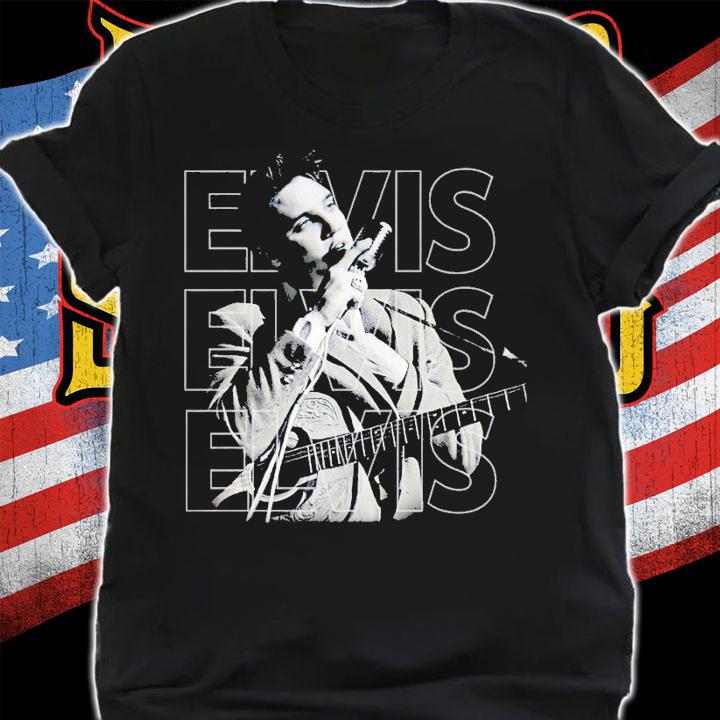 Elvis singer play guitar repeat shirt t-shirt shirt