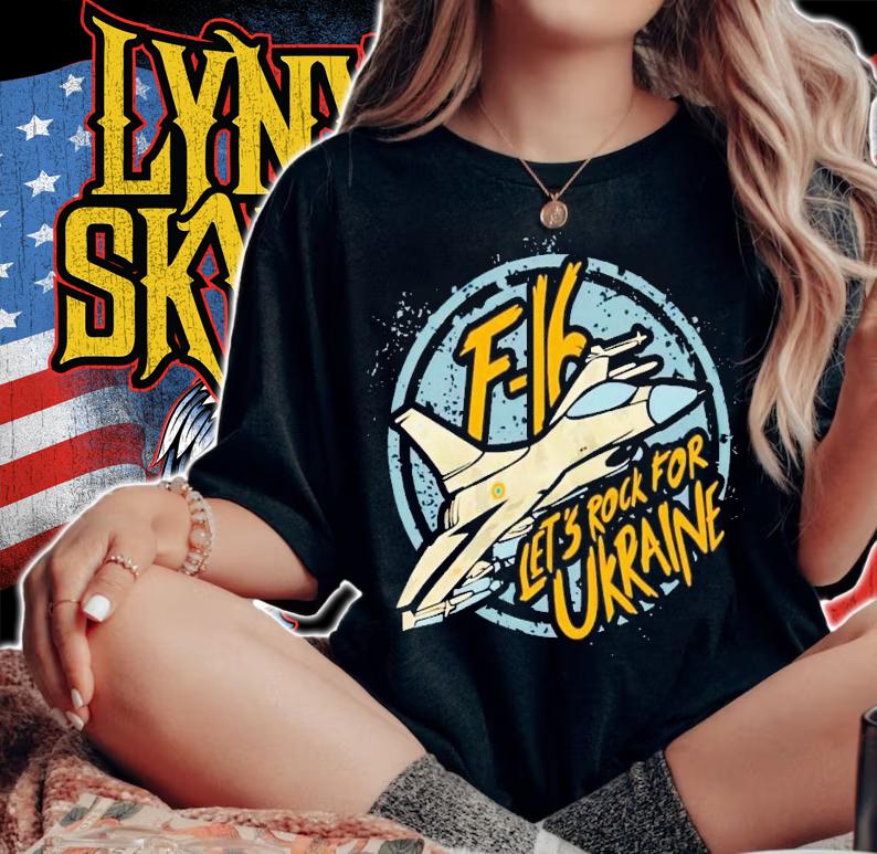 F-16 let's rock for Ukraine shirt t-shirt woman shirt