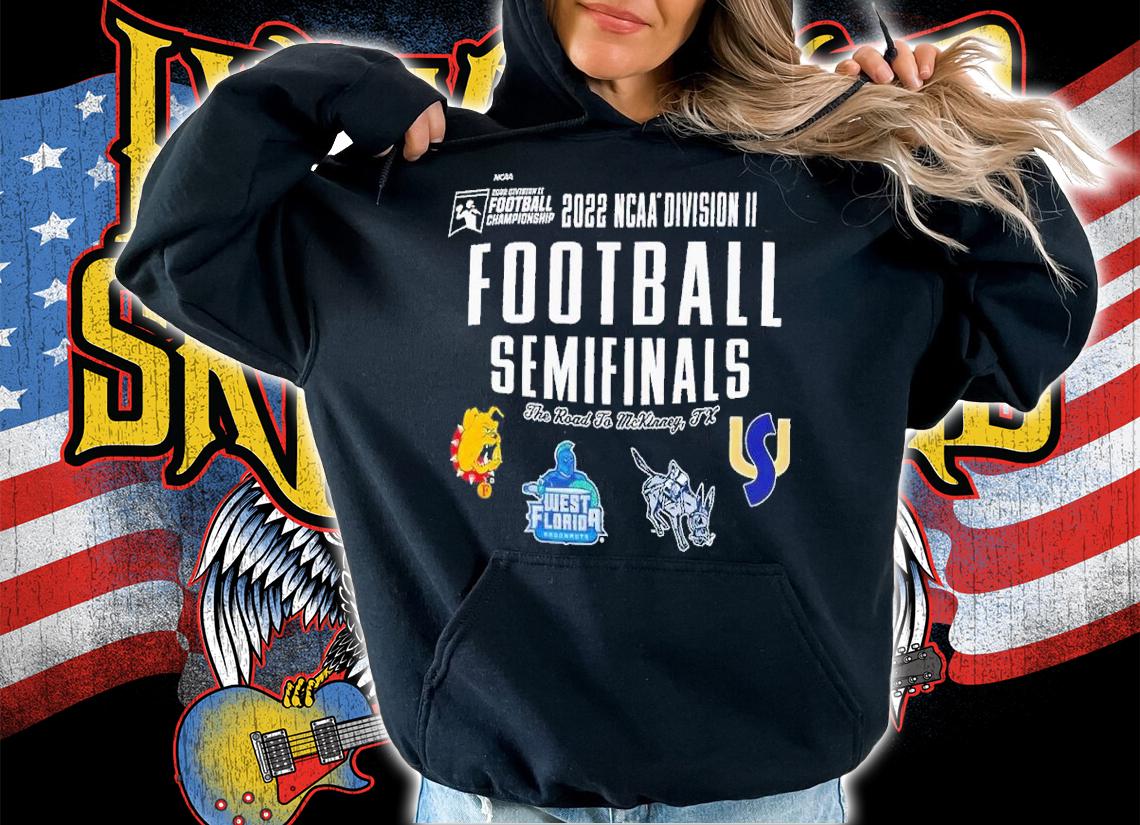 New Men's 2022 NCAA Division II Football Semifinals the road to McKinney TX shirt t-shirt hoodie