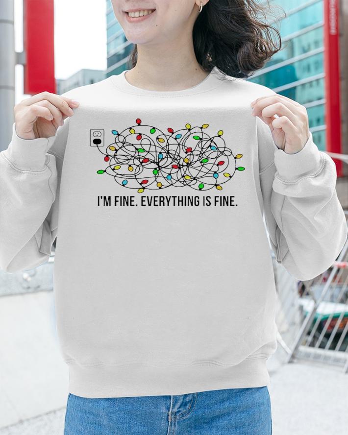 I'm Fine Everything Is Christmas Lights Shirt t-shirt