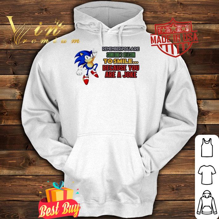 Sonic Remember You Are Someone's Reason To Smile Because You Are A Joke T-Shirt t-shirt