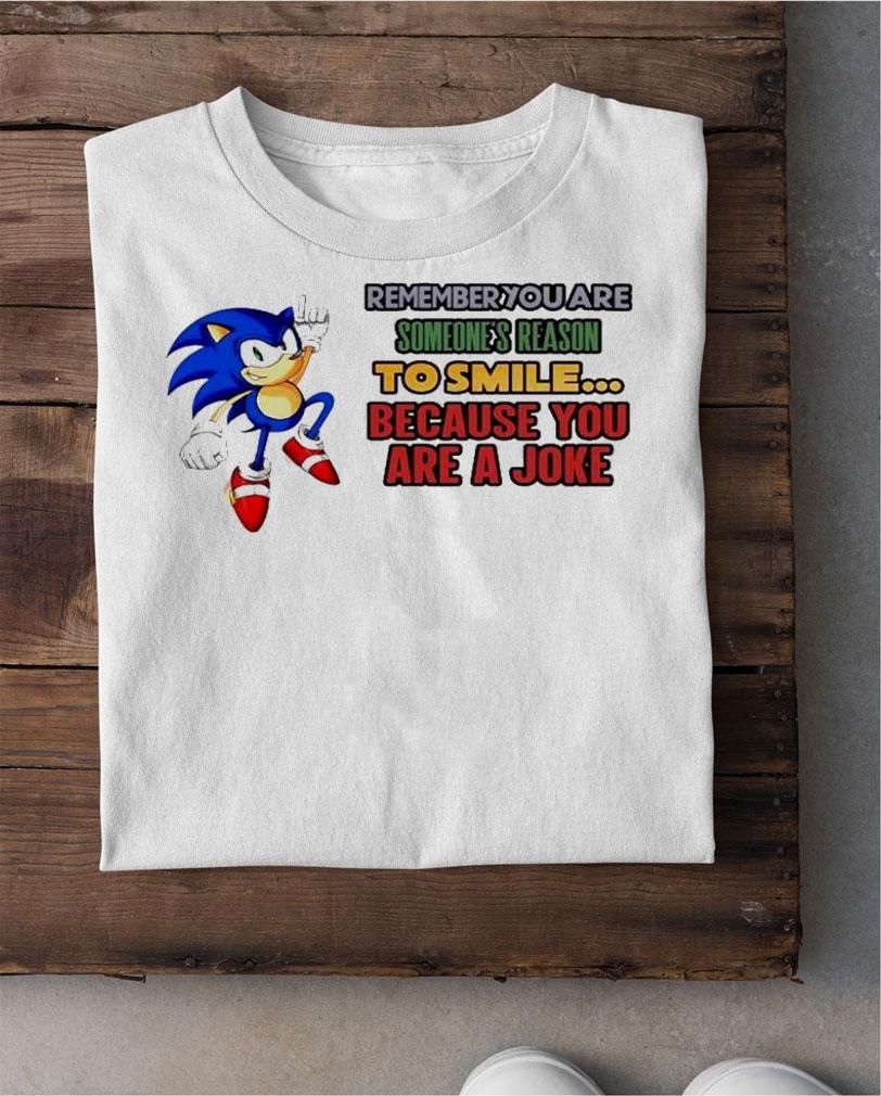 Sonic Remember You Are Someone's Reason To Smile Because You Are A Joke T-Shirt t-shirt