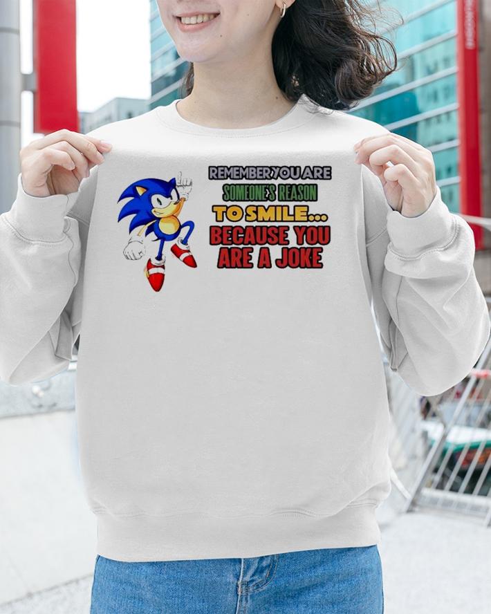 Sonic Remember You Are Someone's Reason To Smile Because You Are A Joke T-Shirt t-shirt