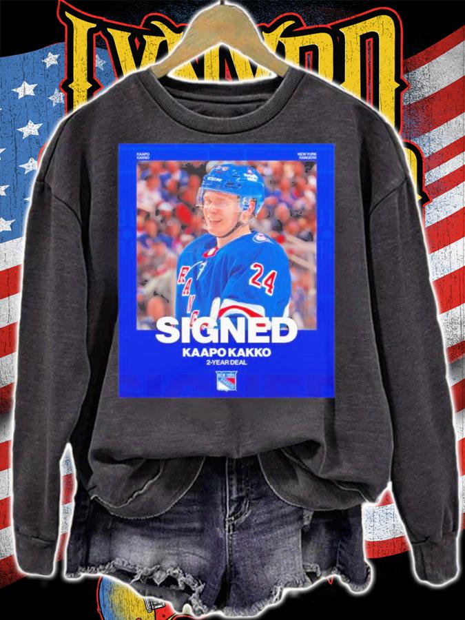 New York Yankees NHL Signed Kaapo Kakko 2 Year Deal Shirt t-shirt sweatshirt