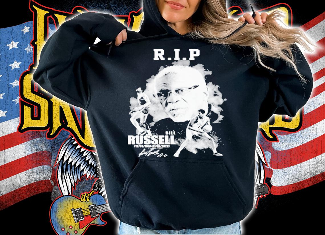 RIP Bill Russell 1934-2022 Boston Basketball Signatures Shirt t-shirt hoodie