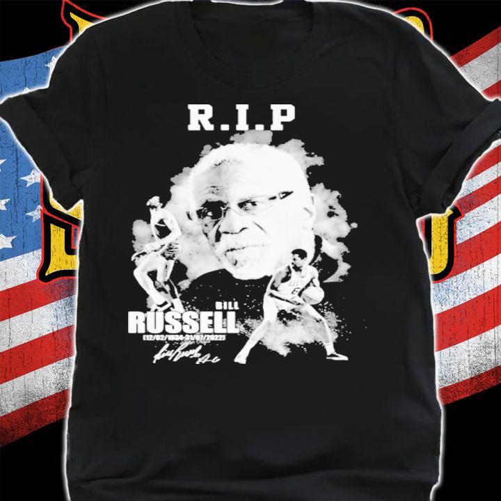 RIP Bill Russell 1934-2022 Boston Basketball Signatures Shirt t-shirt shirt