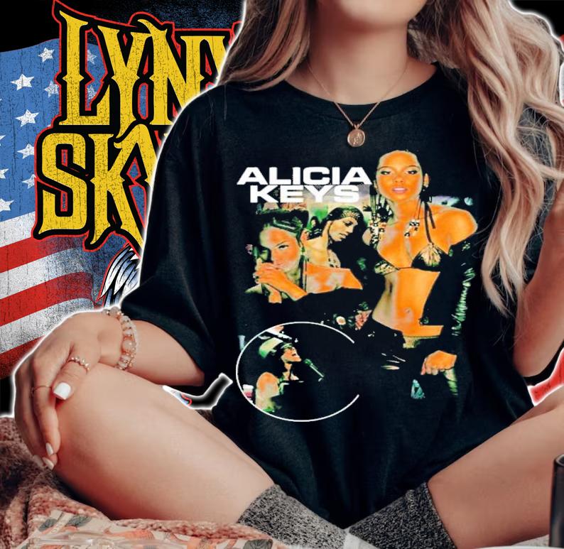 Alicia Keys Vintage T-Shirt t-shirt woman shirt