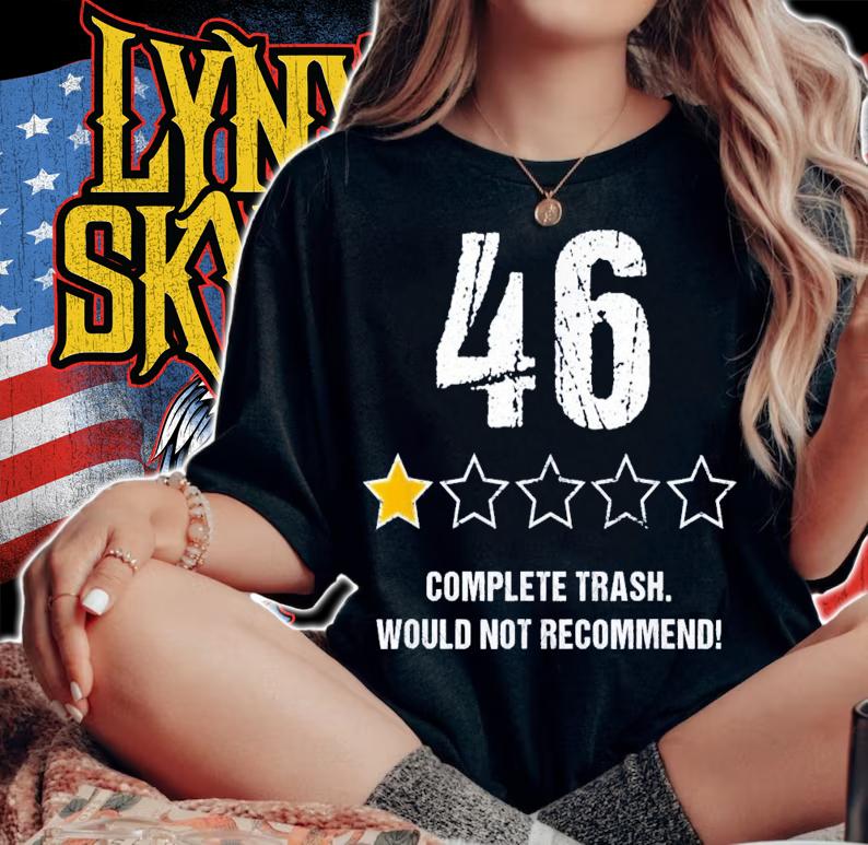 Anti Joe Biden 46 One Star Complete Trash Rating T-Shirt t-shirt