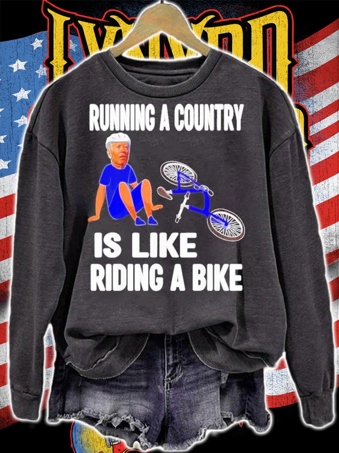 Biden Falls Off Bike Joe Biden Falling Off His Bicycle Funny Shirt t-shirt sweatshirt