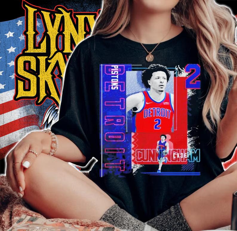 Cade Cunningham Basketball Paper Poster Pistons 2 Shirt t-shirt