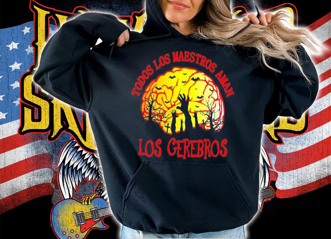 Teacher Halloween Spanish Teacher Halloween Squad All Teachers Love Brains shirt t-shirt