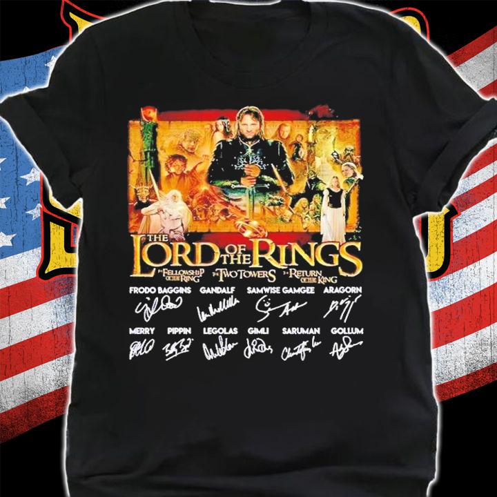 The Lord of the Rings signatures shirt t-shirt