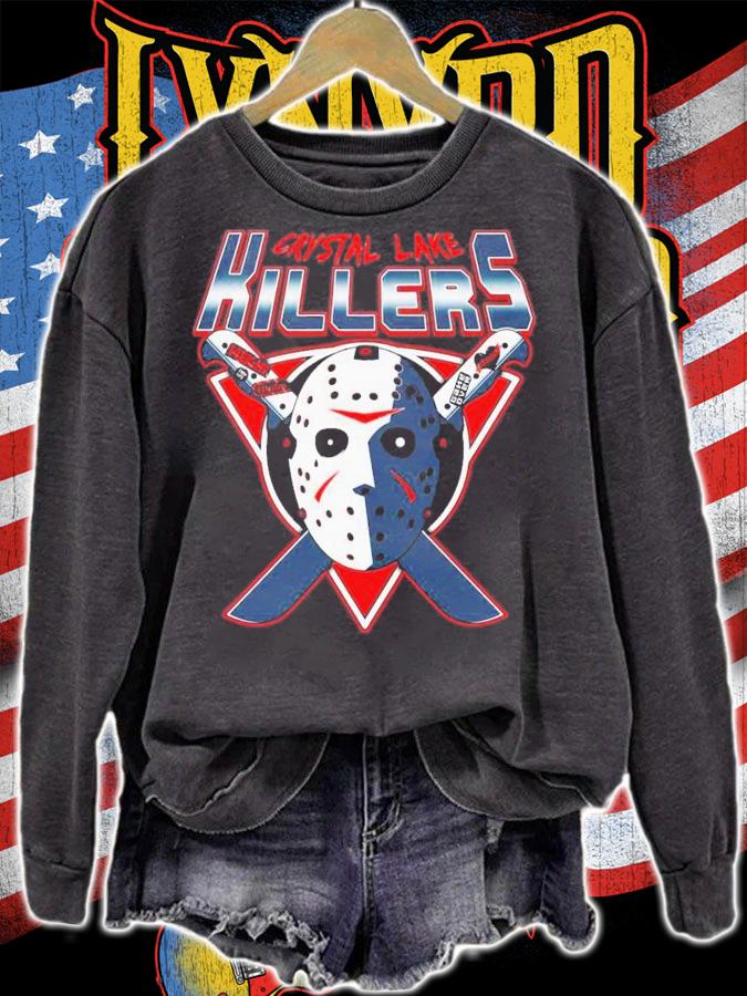 Crystal Lake Killers Jason Voorhees Vintage T-Shirt t-shirt sweatshirt