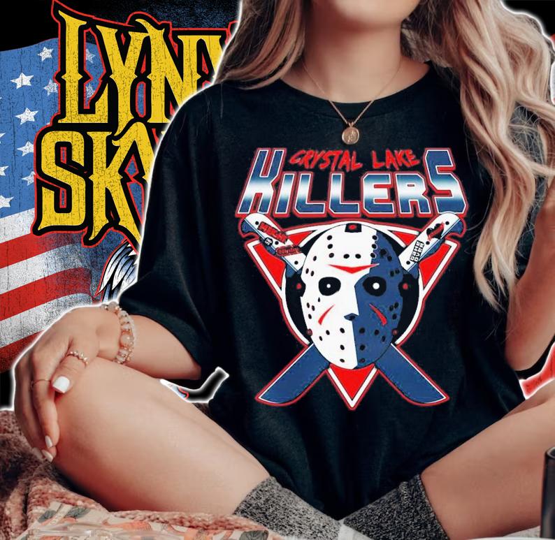 Crystal Lake Killers Jason Voorhees Vintage T-Shirt t-shirt woman shirt