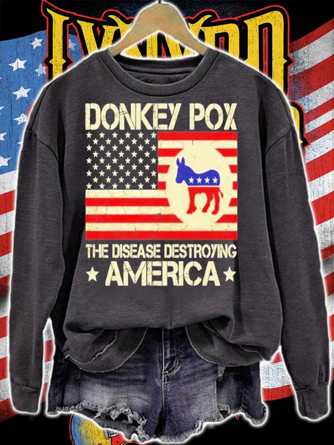 Donkey Pox The Disease Destroying America Funny Anti Biden T-Shirt t-shirt
