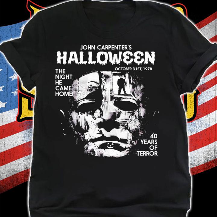 Horror Movie Michael Myers Halloween 40 Years Of Terror T-Shirt t-shirt