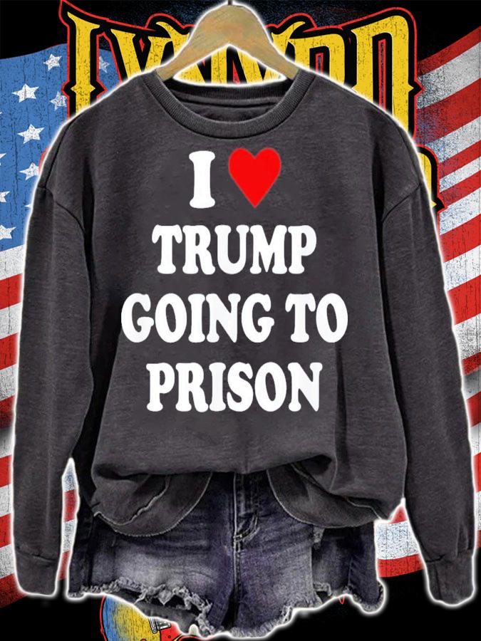 I Love Trump Going to Prison Jail Treason Tre45on Espionage T-Shirt t-shirt