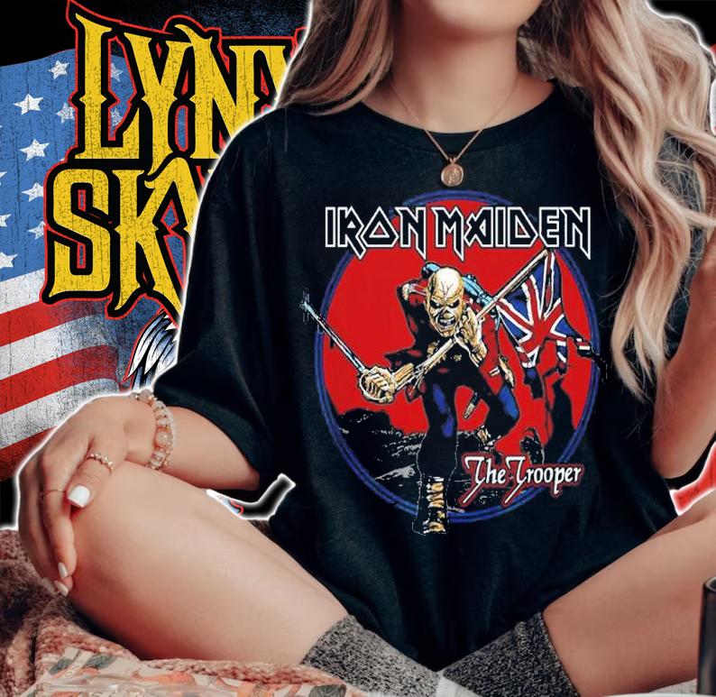 Iron Maiden Trooper Red Sky Shirt t-shirt woman shirt