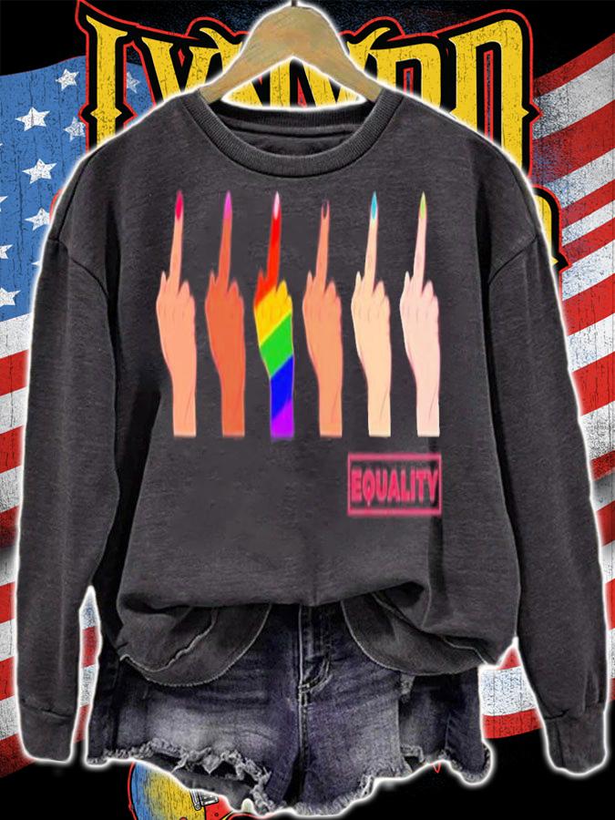Pride For The Fckin' Equality LGBTQ T-Shirt t-shirt sweatshirt