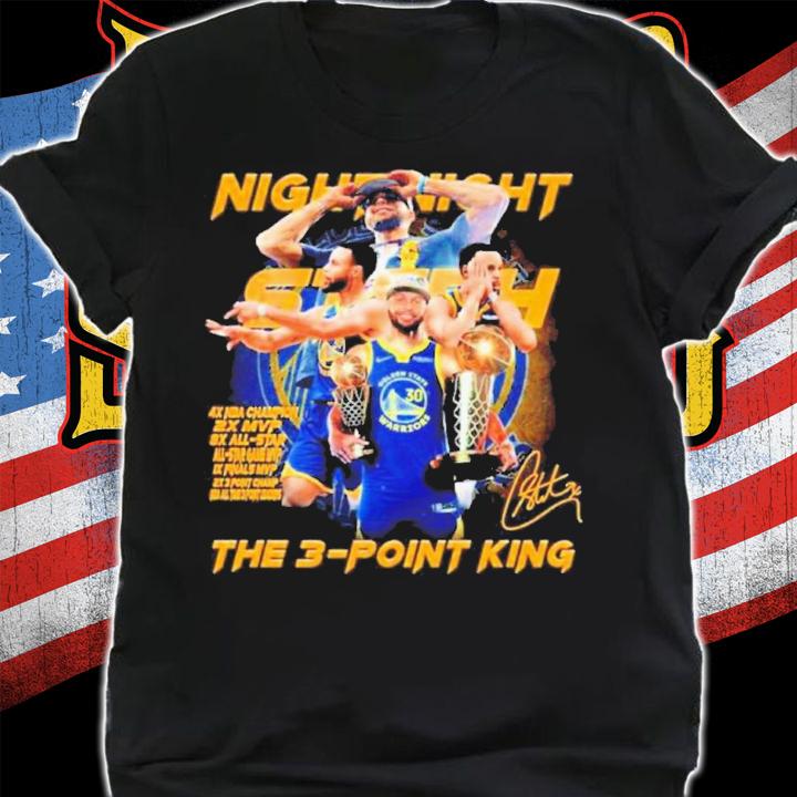 Night Night Steph Curry The 3-Point King Signatures Shirt t-shirt