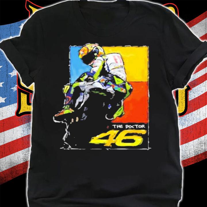 Retirement Hand Signature The Doctor 46 Original Active Valentino Rossi Motorbike Racing T-Shirt t-shirt shirt