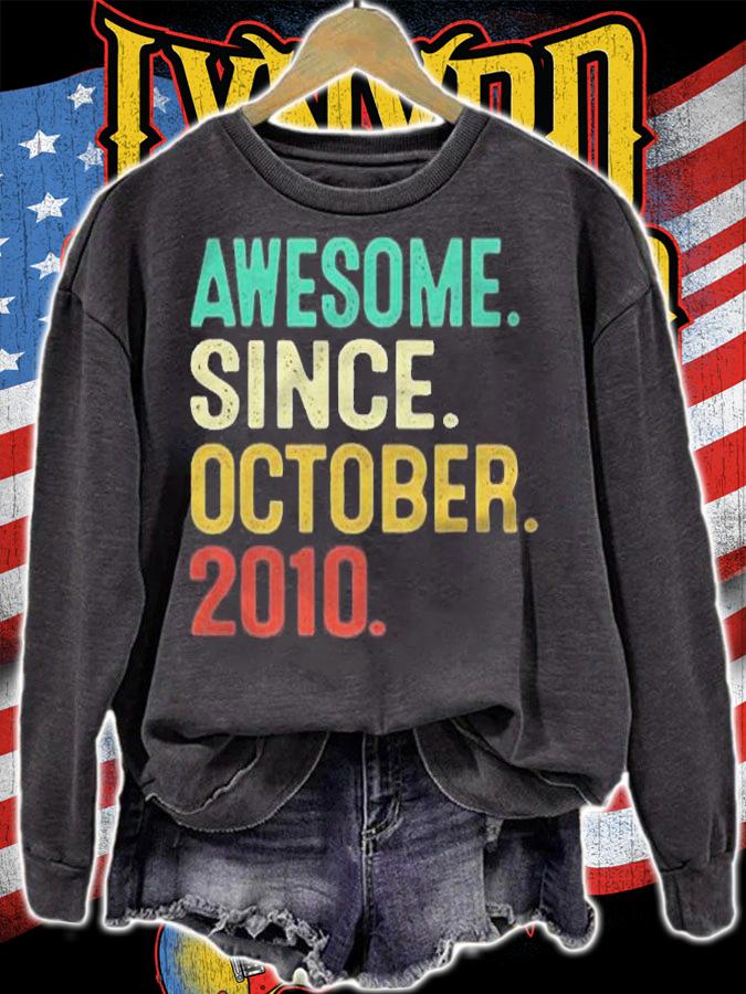 11 Years Old Awesome Since October 2010 11Th Birthday Gift Shirt t-shirt sweatshirt