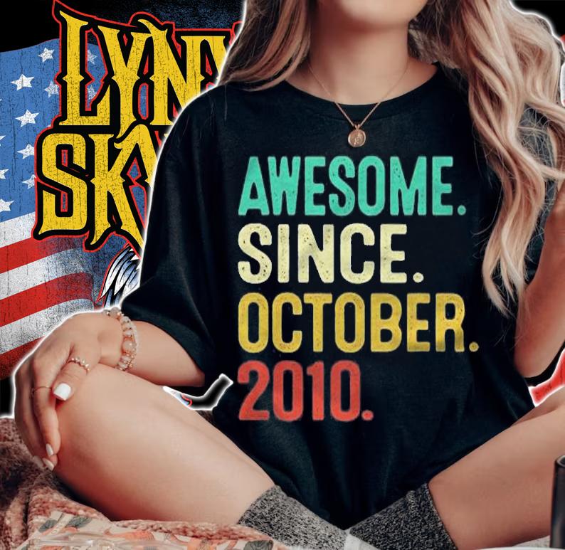 11 Years Old Awesome Since October 2010 11Th Birthday Gift Shirt t-shirt woman shirt